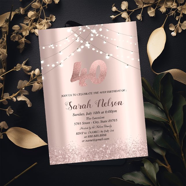 Invitación a las cadenas Purpurina Gold Rosa de lu (Subido por el creador)