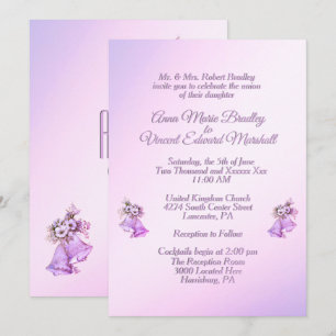 Invitación a las campanas Boda Lavender