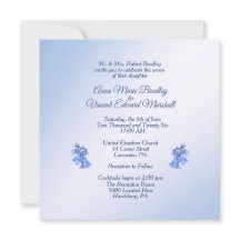 Invitación a las campanas Bodas azules