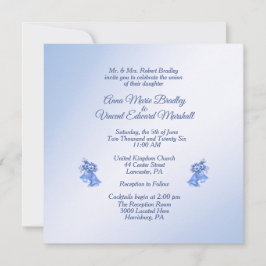 Invitación a las campanas Bodas azules