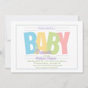 Invitación a las cartas de Baby Shower