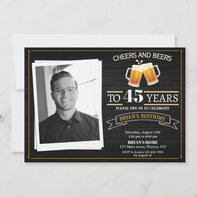 Invitación a las cervezas y a las vítores de fotos (Anverso)