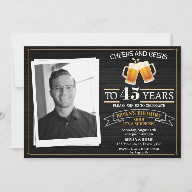 Invitación a las cervezas y a las vítores de fotos (Anverso)