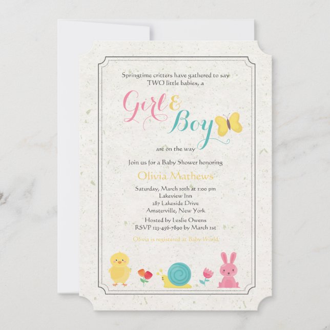 Invitación a las criaturas de primavera (Anverso)