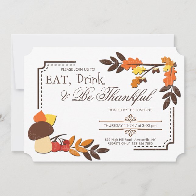 Invitación a las esquinas de otoño (Anverso)