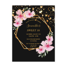 Invitación a las estrellas negras geométricas dulc