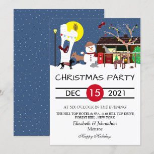 Invitación a las fiestas de Fiesta de Snowman