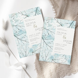 Invitación a las Flores Abstractas Turquesa de Pri