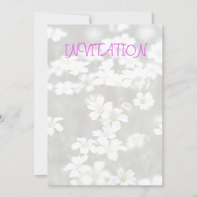 Invitación a las flores blancas (Anverso)