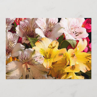 Invitación a las flores de alstromería