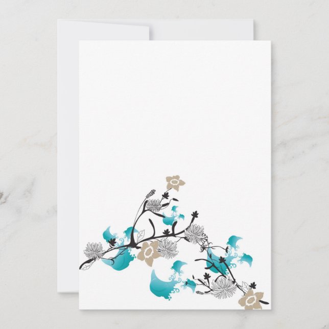 Invitación a las flores japonesas (Anverso)