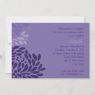 Invitación a las flores moradas