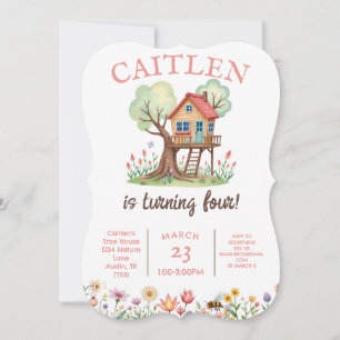 Invitación a las flores naturales de cumpleaños de