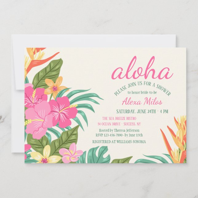 Invitación a las flores tropicales (Anverso)