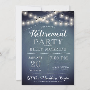 Invitación a las luces de cadena del Fiesta de ret