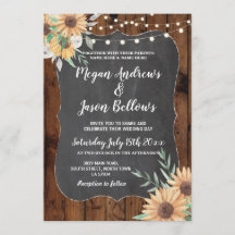 Invitación a las luces florales de madera de giras