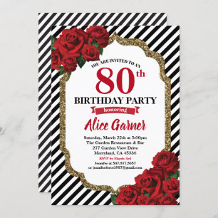 Invitación a las mujeres por el 80 cumpleaños de R