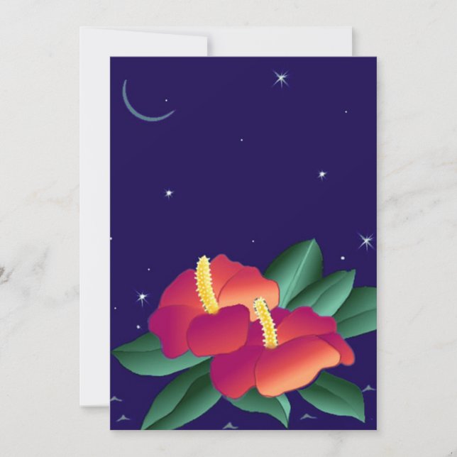 Invitación a las noches tropicales de la floral ti (Anverso)