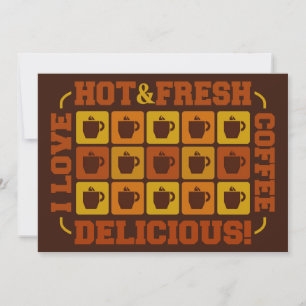 Invitación a las plazas de café, personalizable