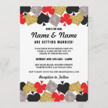 Invitación a las tarjetas Fiestas del Casino Boda