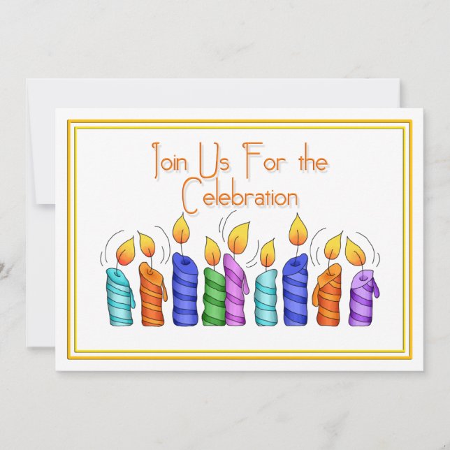 Invitación a las velas de cumpleaños (Anverso)
