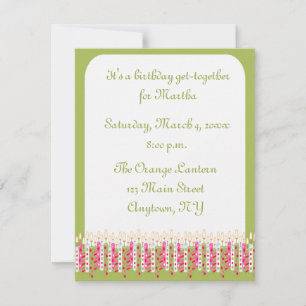 Invitación a las velas de cumpleaños