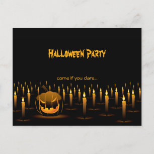 Invitación a las velas de Halloween con calabaza m