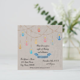 Invitación a las velas de Hanukkah