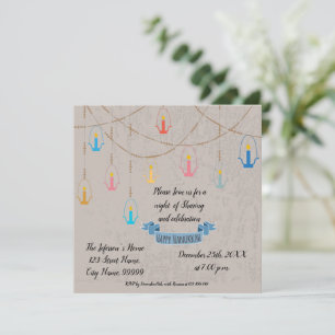 Invitación a las velas de Hanukkah