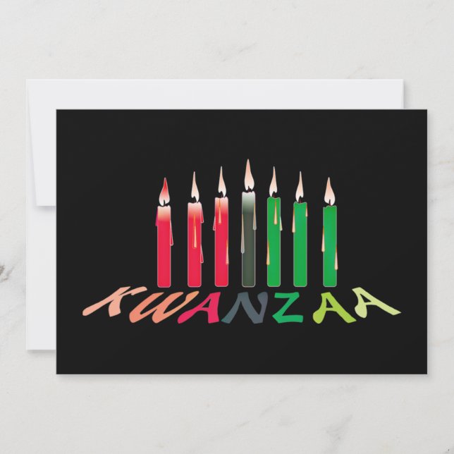 Invitación a las velas de Kwanzaa (Anverso)
