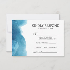 Invitación a lavado de color azul RSVP