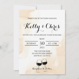 Invitación a lentes de vino boda
