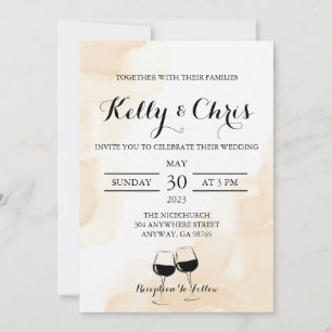 Invitación a lentes de vino boda