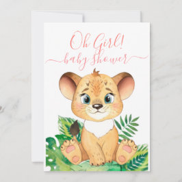Invitación a león de la jungla de Baby Shower