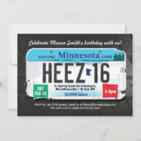 Invitación a licencia de Minnesota por 16 cumpleañ