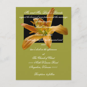 Invitación a Lily Wedding con escritura