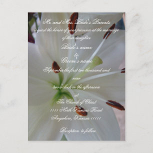 Invitación a Lily Wedding con escritura