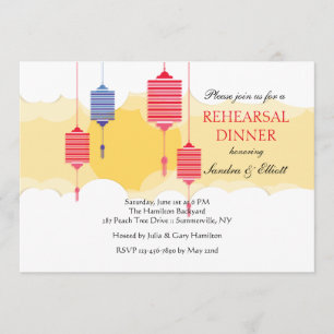 Invitación a linternas colgantes