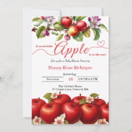 Invitación A Little Apple Is On The Way | Fall Baby Shower 