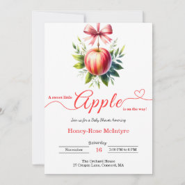 Invitación A Little Apple Is On The Way | Fall Baby Shower 