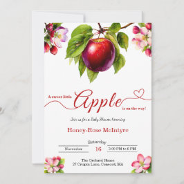 Invitación A Little Apple Is On The Way | Fall Baby Shower 