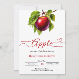 Invitación A Little Apple Is On The Way | Fall Baby Shower 