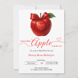 Invitación A Little Apple Is On The Way | Fall Baby Shower 