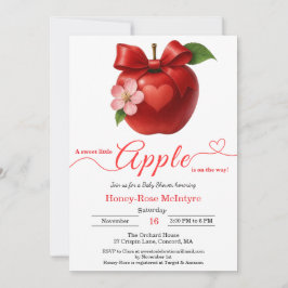Invitación A Little Apple Is On The Way | Fall Baby Shower 