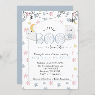 Invitación A Little Boo casi le toca a Boy Baby Shower