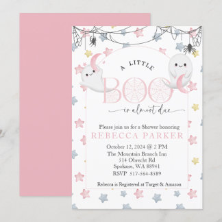 Invitación A Little Boo casi se le debe Chica Baby Shower