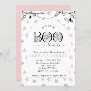 Invitación A Little Boo casi se le debe Chica Baby Shower