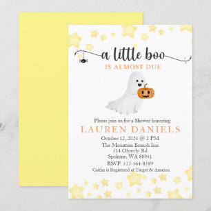 Invitación A Little Boo casi se le espera Baby Shower de Hall