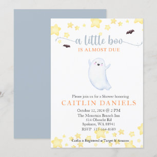 Invitación A Little Boo casi se le espera Baby Shower de Hall