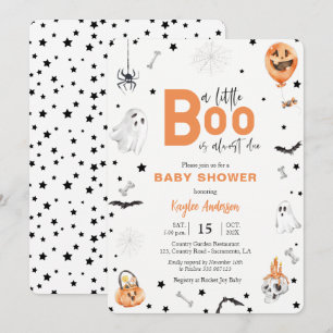 Invitación a Little Boo de Baby Shower de Hallowee